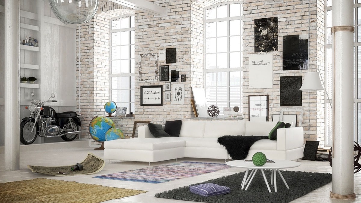 Prirodna ukrasna cigla u stilu "Loft"